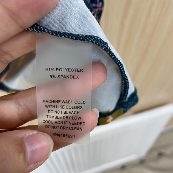 Johnny Was Green Print top size small - Picture 3 of 4